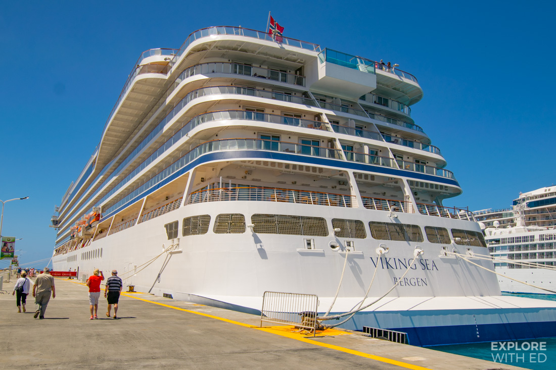 Viking Sea docked in Saint Marteen