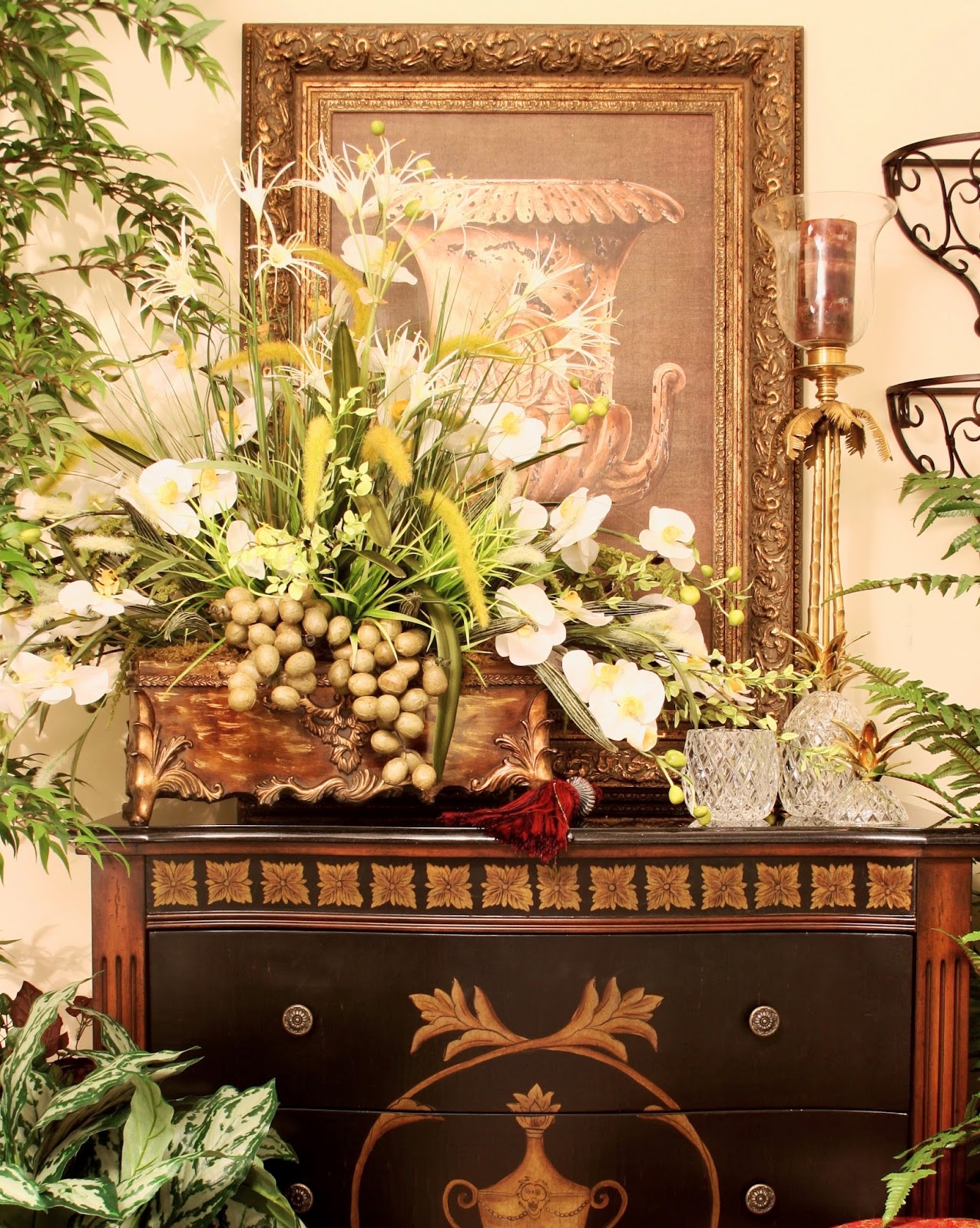 AnaSilkFlowers How to make Store Silk Flowers Arrangements Displays...