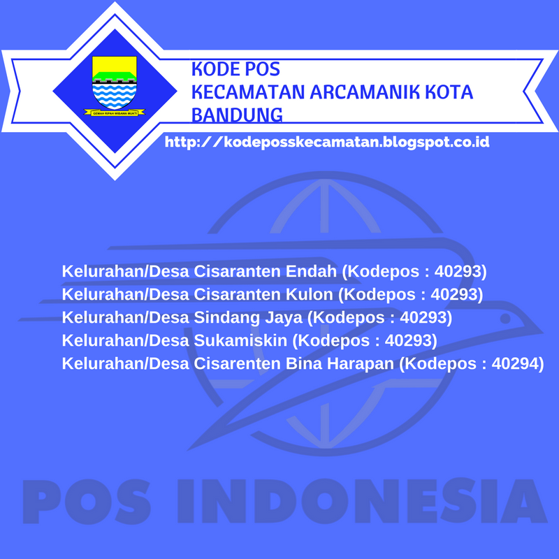Kode Pos Kecamatan Arcamanik Kota Bandung Jawa Barat