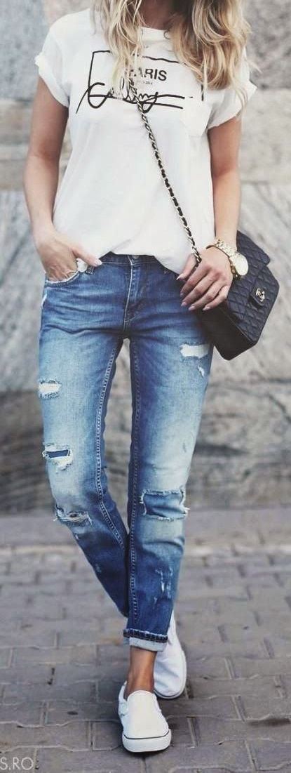 Awesome Way To Style Boyfriend Jeans