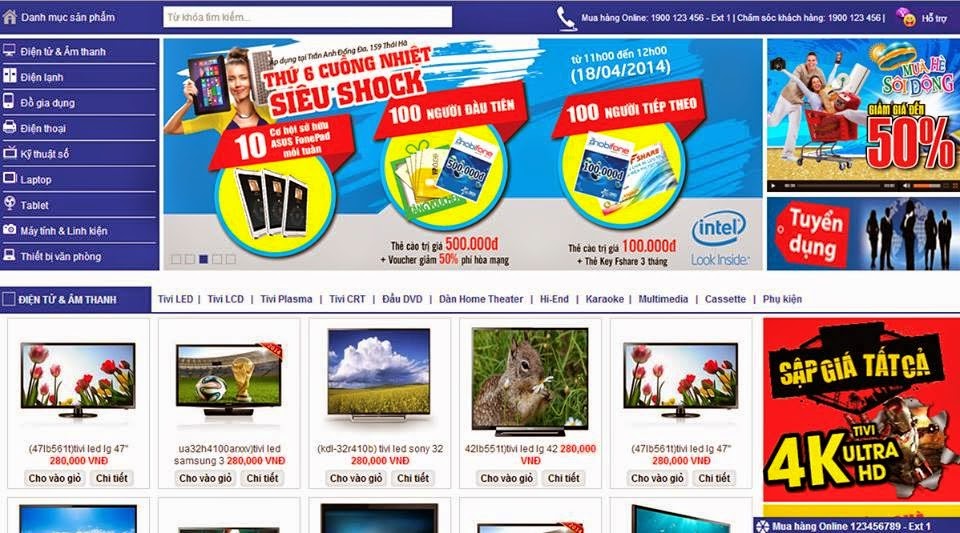 website bán hàng chuyên nghiệp