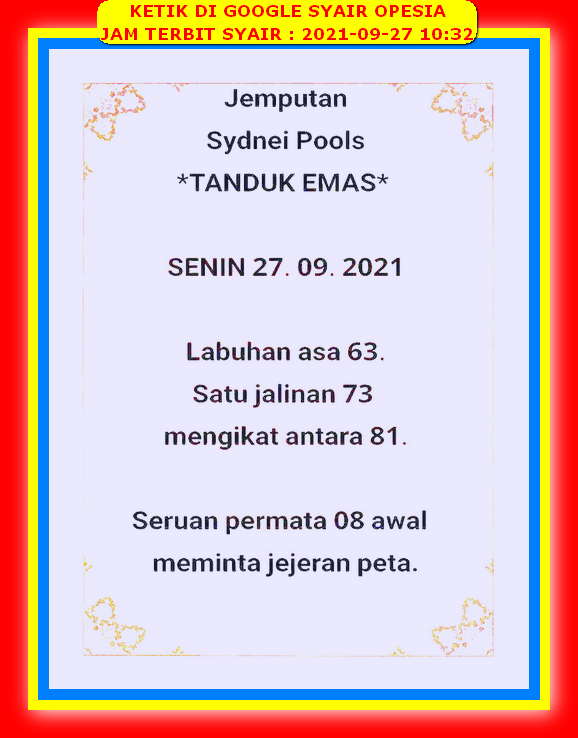 PREDIKSI SYDNEY COJEEL