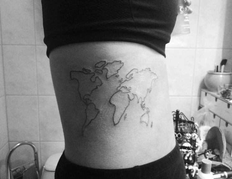 World Map Tattoos
