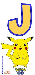 Alfabeto de Pikachu de Pokemon Go Gratis.