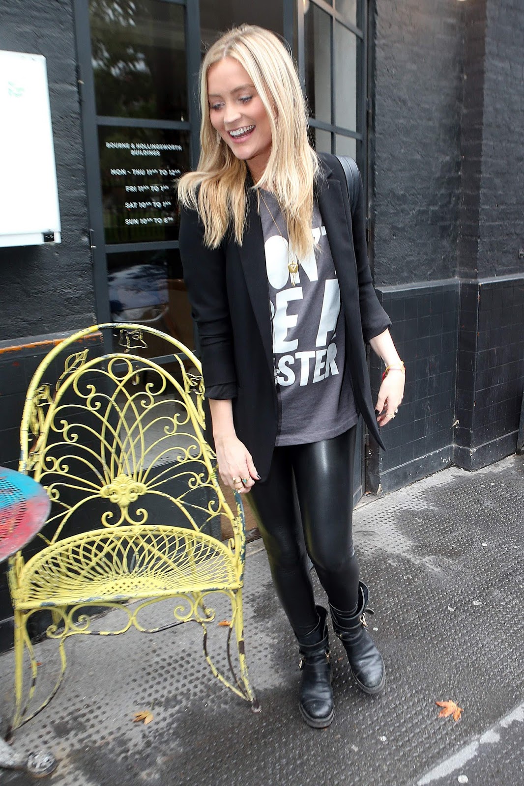 Lovely Ladies In Leather Laura Whitmore In Leather Leggings