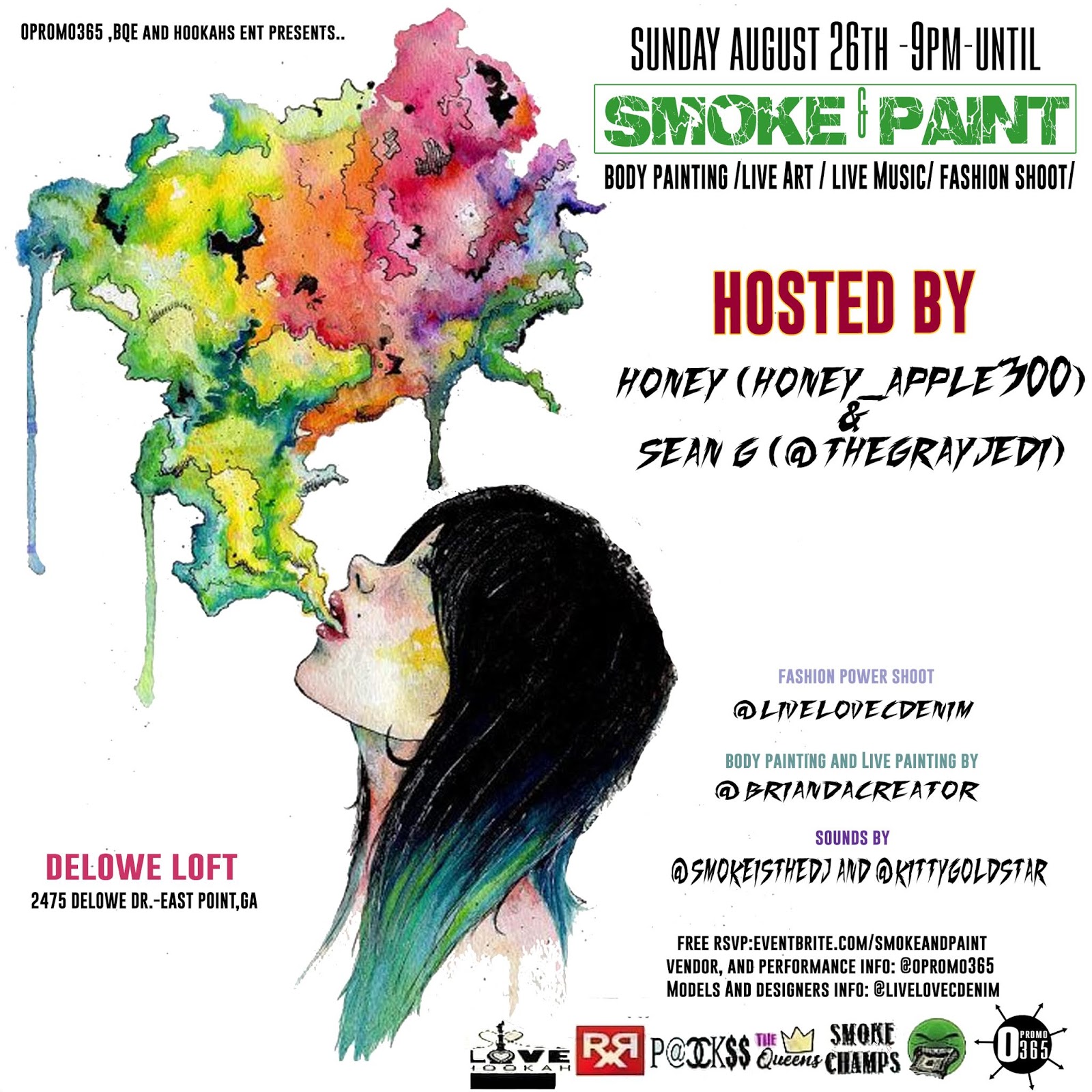 Smoke & Paint Sunday August 26th deloweloft OPROMO365
