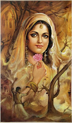indian painting woman paintings lady