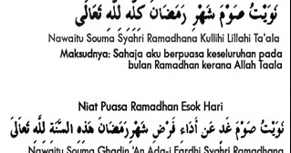 Lafadz Bacaan Doa Niat Puasa Ramadhan Sebulan dan Niat Puasa Harian