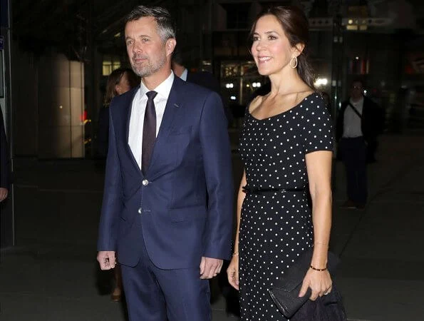 Crown Princess Mary wore a new polka dot dress by Black Halo. Crown Princess Mary wore LK Bennett pumps