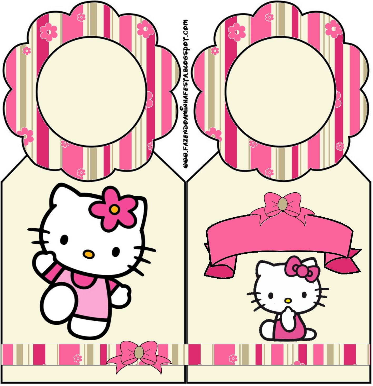 Hello Kitty with Flowers: Free Party Printables. - Oh My Fiesta Inside Hello Kitty Banner Template