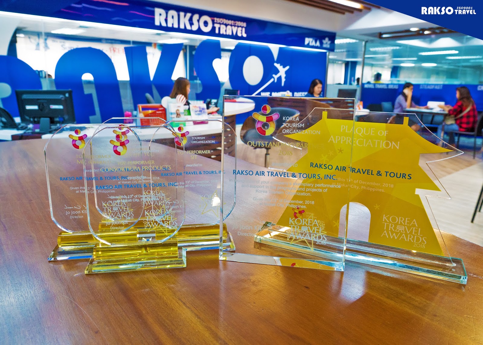RAKSO TRAVEL garnered 5 Major Awards at the KTO Awards Night