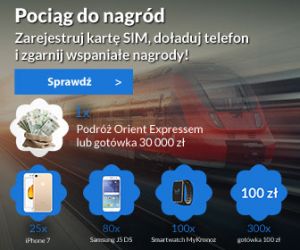 Pociąg do nagród - graj o cenne nagrody Konkurs
