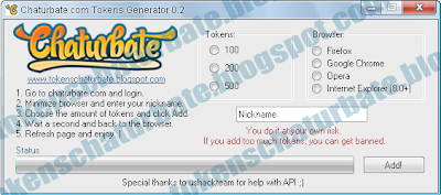Chaturbate.com Tokens Generator 0.2 - Free download - Extension Games