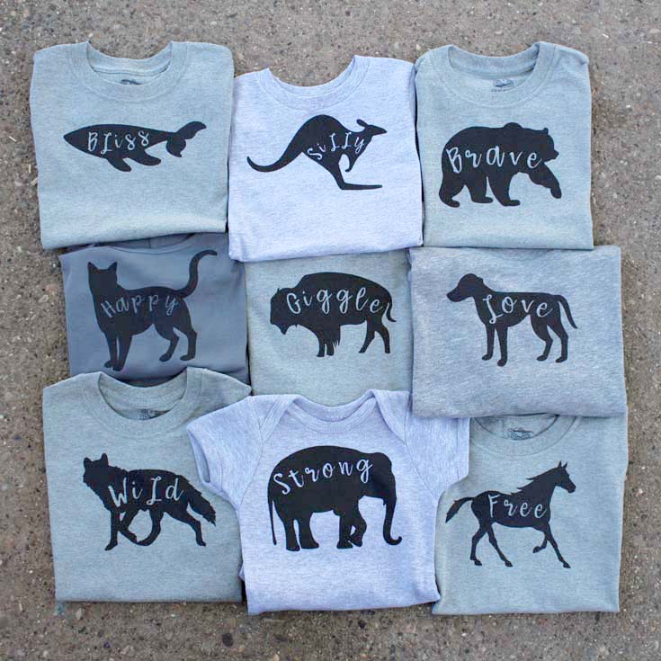 Animal Power Words Shirts Cricut Maker W Glitter Iron On Vinyl