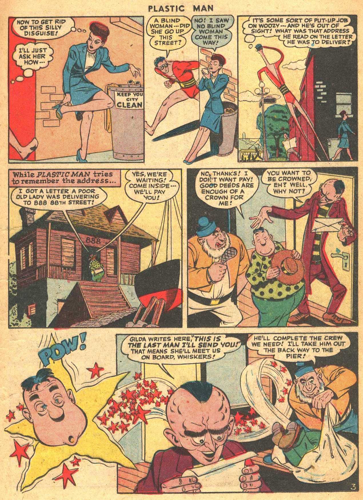 Read online Plastic Man (1943) comic -  Issue #7 - 17