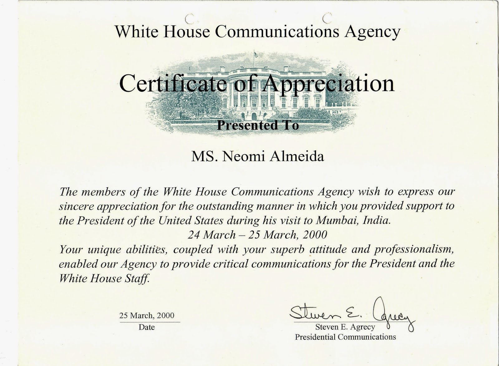 The Story White House Communication Agency