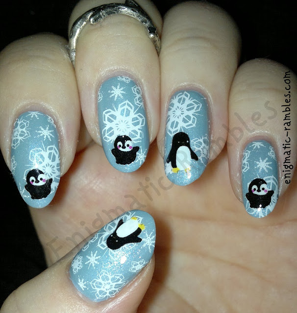 penguin-snowflake-nails-nail-art-bundle-monster-323-BM323