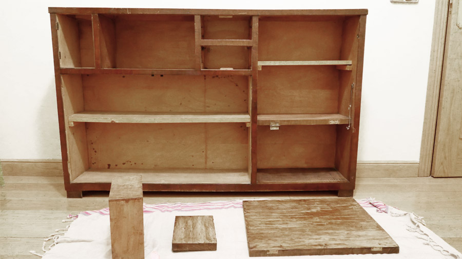 Antes y después de un mueble renovado