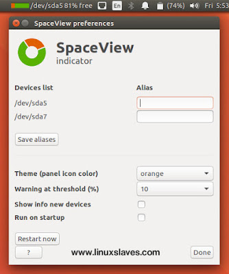 See Disk Indicator From Ubuntu System Tray