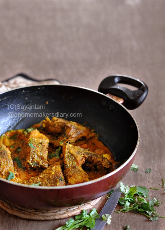 A Homemaker's Diary Tilapia Jhal {Tilapia in spicy mustard gravy}