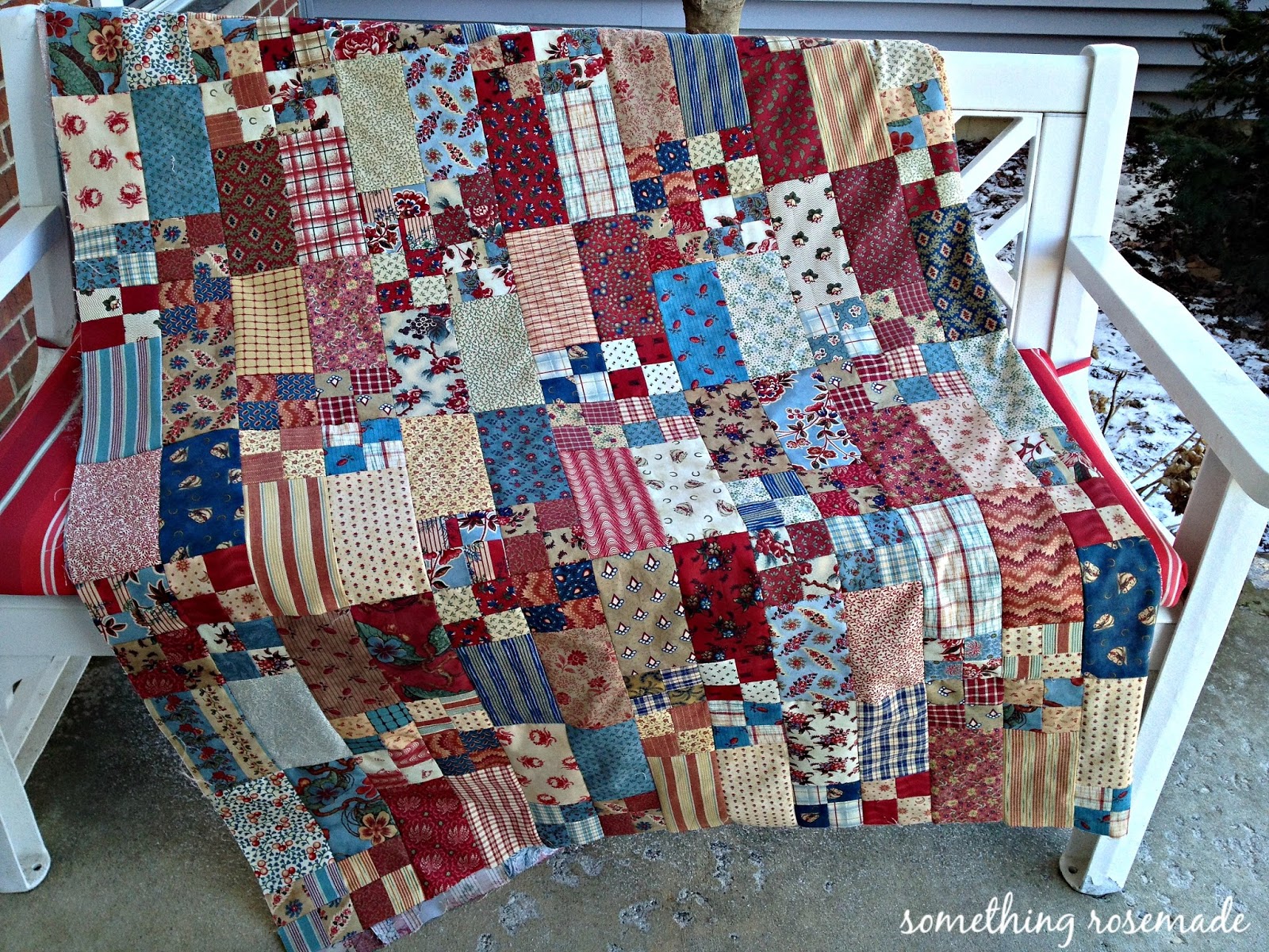 something rosemade Brackman Bricks & Stepping Stones Quilt Top Finish