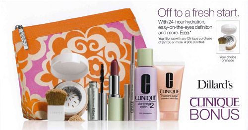clinique promotion gift with 20 purchase