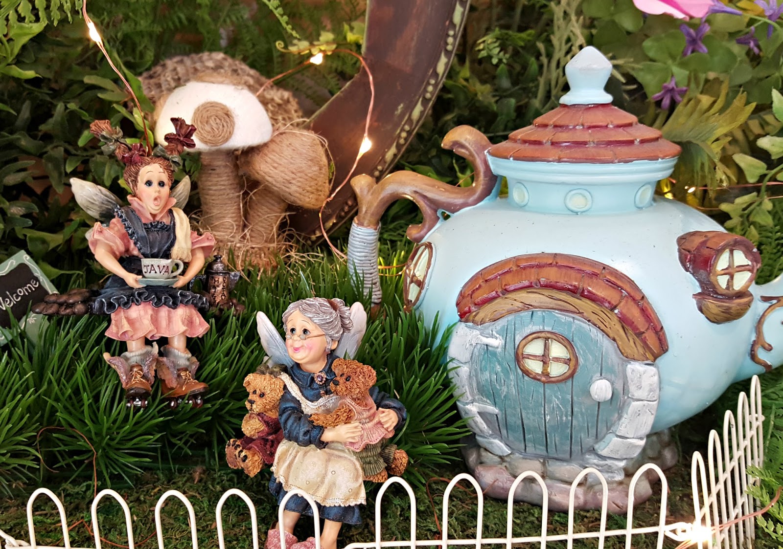 Penny's Vintage Home: Estate Sale Fairies in the Garden