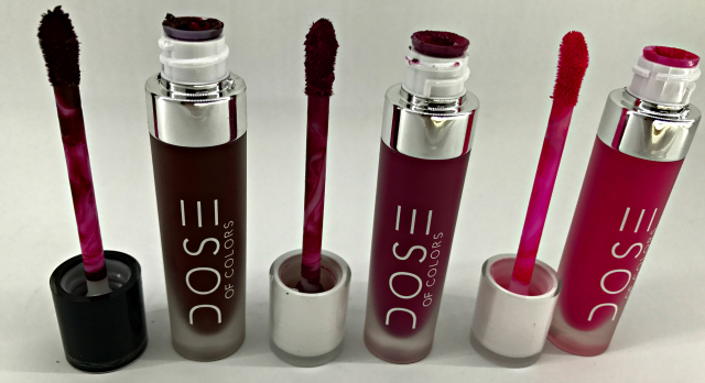 Dose of Color Matte Liquid Lipstick | Review & Swatches | Black Rose - Berry Me - Pinky Promise
