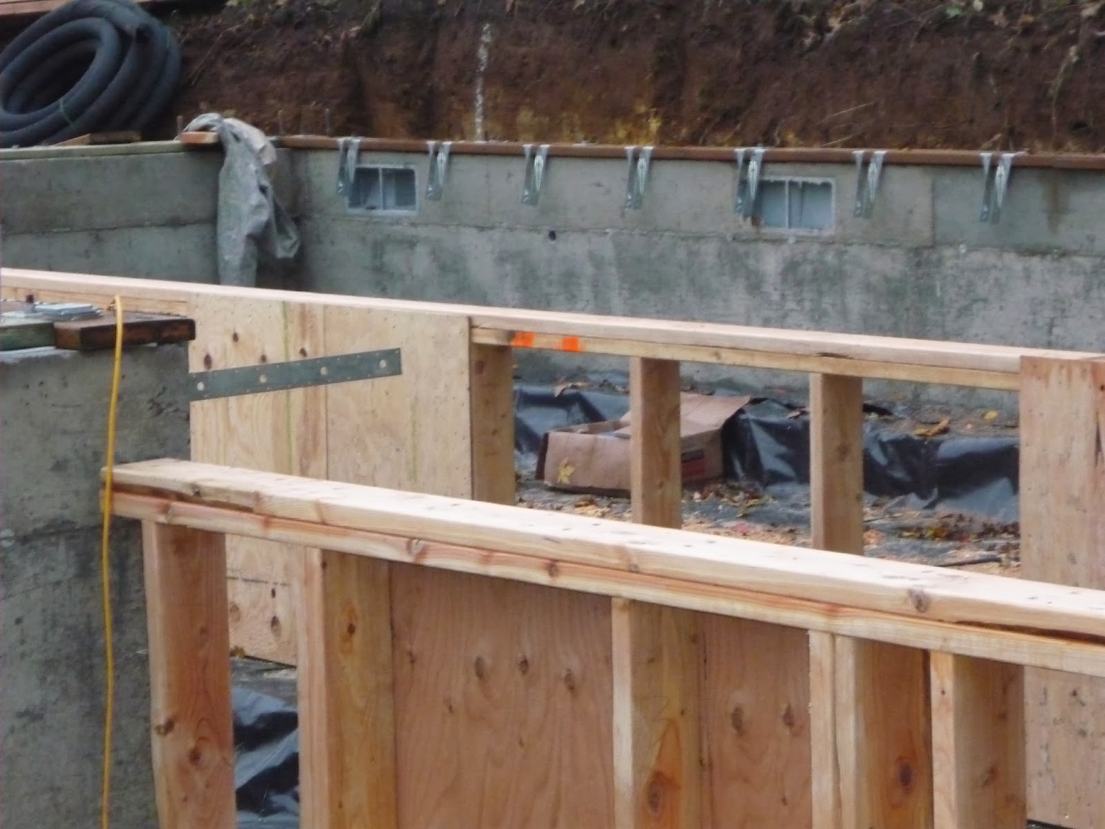 Sparrow Hill House Project Pony Walls and Floor Beams