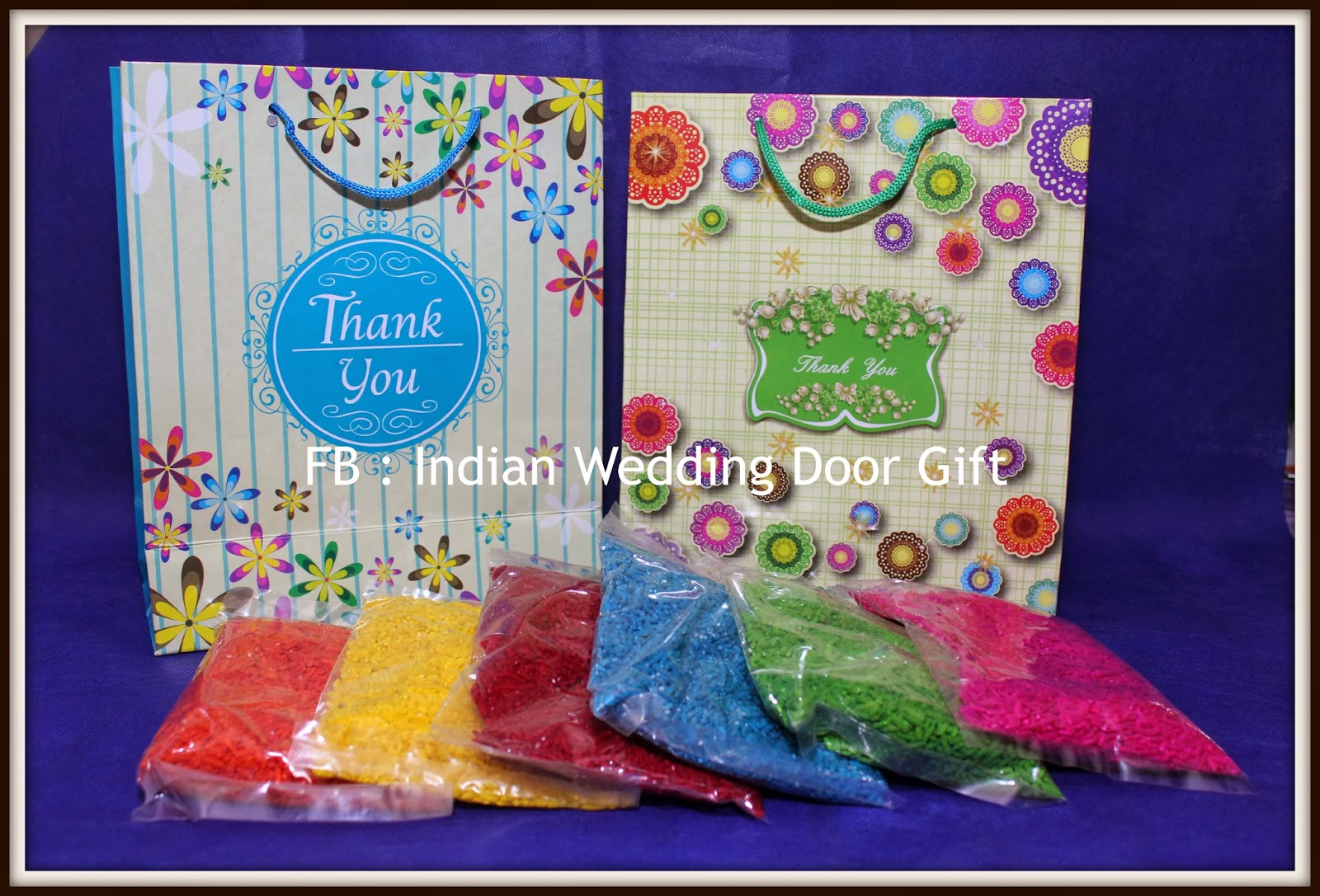 Indian Wedding Door Gift Deepavali Rice Ranggoli Kolam Packet