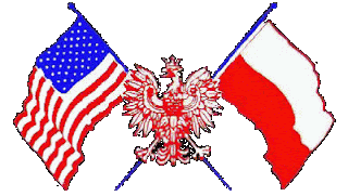 Flag of the United States and flag of Poland
