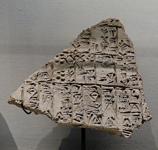 Fragmento de texto Sumerio - escritura cuneiforme Louvre París