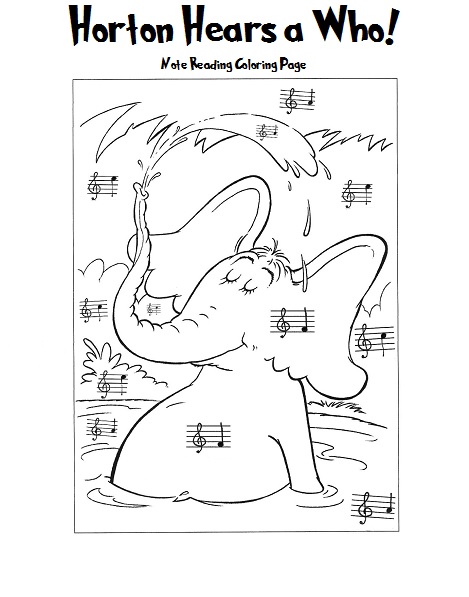 Woods Piano Studio Dr Seuss Themed Treble Clef Space Note