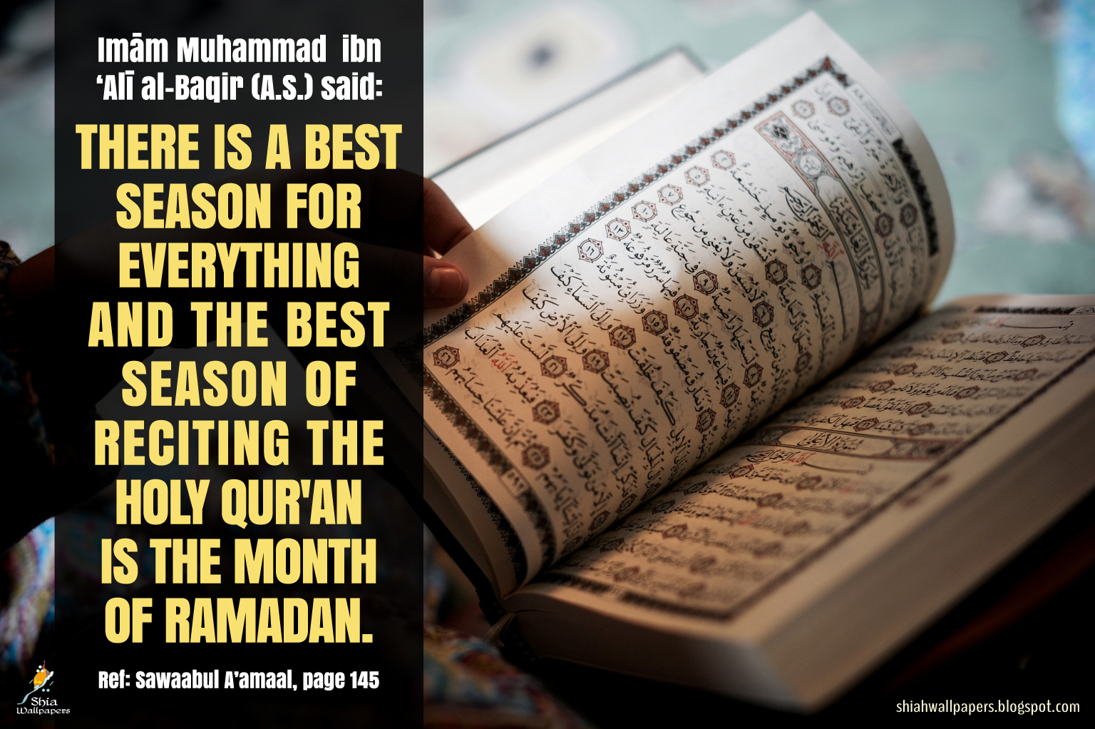 Shia Wallpapers: Reading Quran in Mahe Ramadan