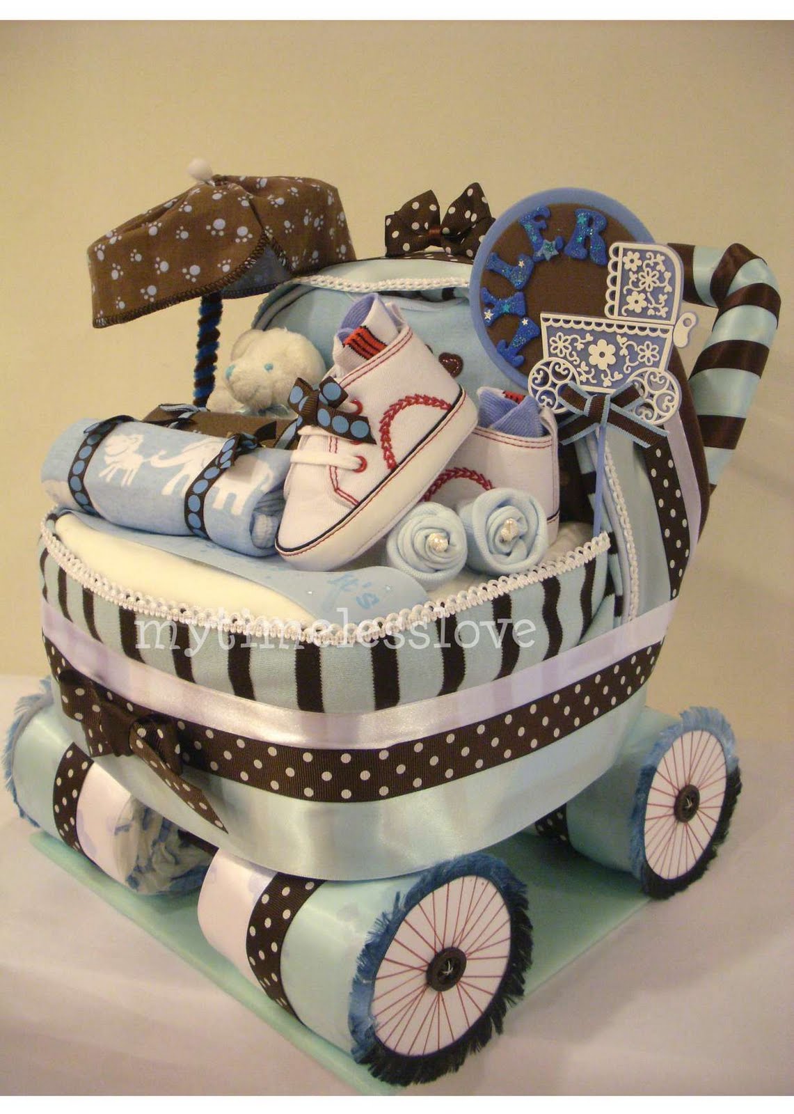 My Timeless Love Diaper Cake: **NEW** ~~ Baby Carriage DiaperCake for