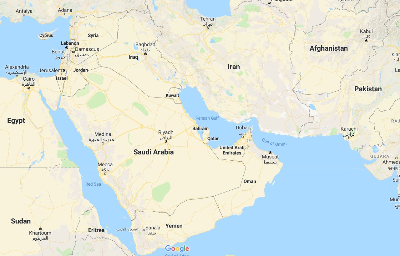 Объединенные арабские на карте