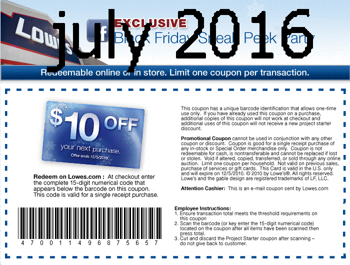 Printable Coupons Lowes Home Improvement Coupons