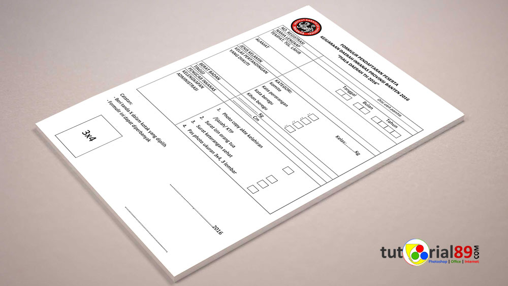 Cara Mudah Membuat Formulir Pendaftaran Di Ms Word Tutorial89