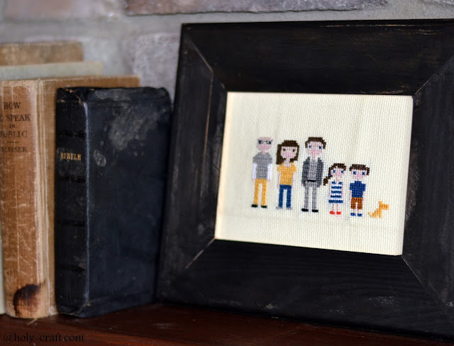 cross stitch embroidery family