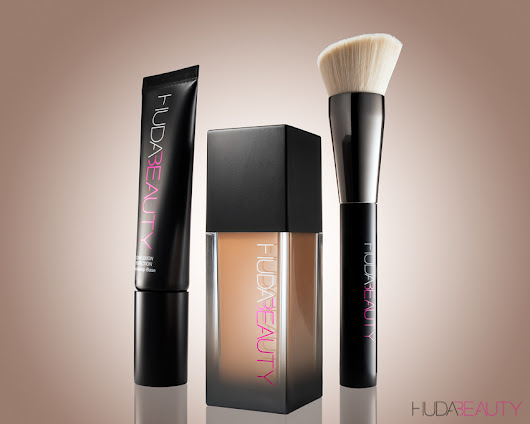 Huda Beauty NEW Faux Filter Foundation, Complexion Perfection & Blending Brush.