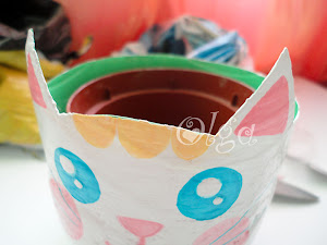 maceta gato - flower cat - pintura pizarra chalk paint 