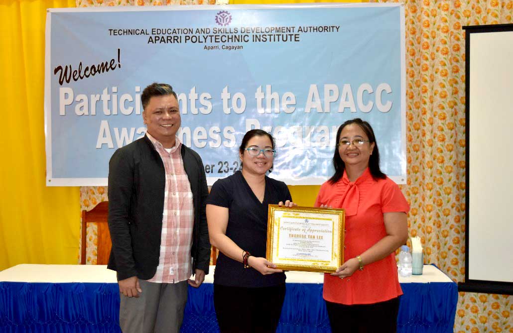 Apacc conducts awareness program for tesda region ii administrators