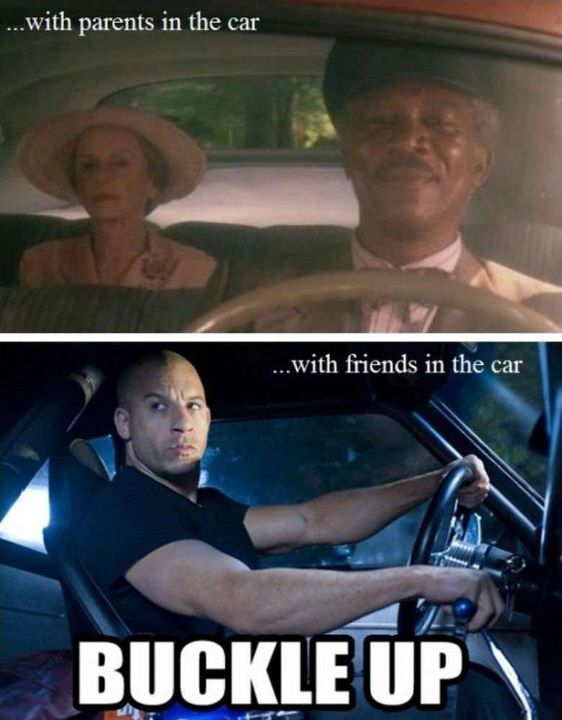 When I Drive A Car - With Parents vs With Friends