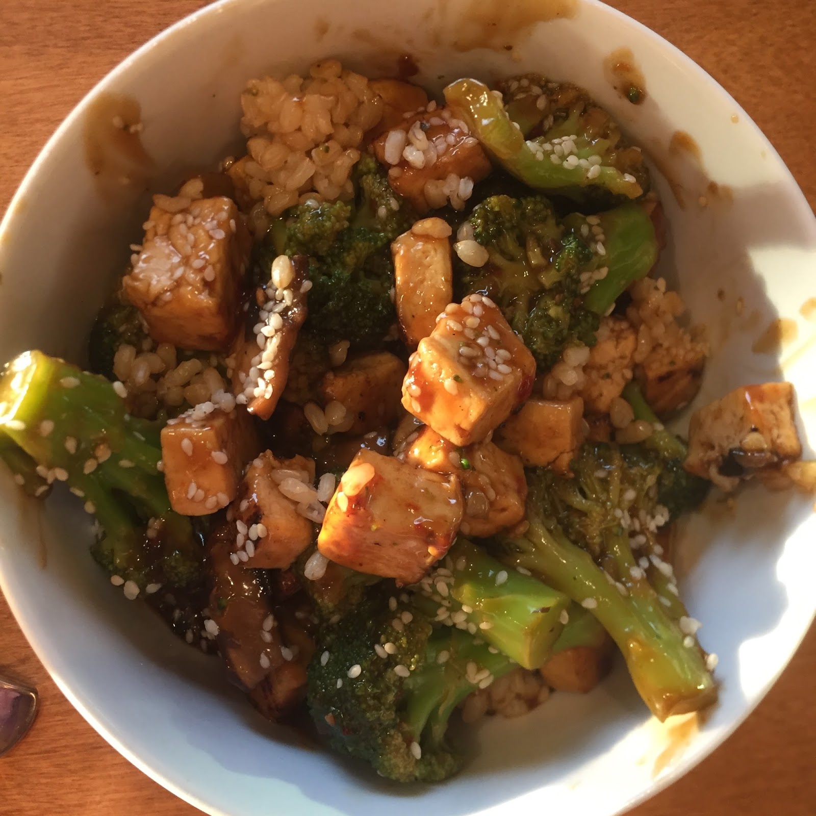 My Quest to Plant Strong Szechuan Tofu, Broccoli and Mushroom