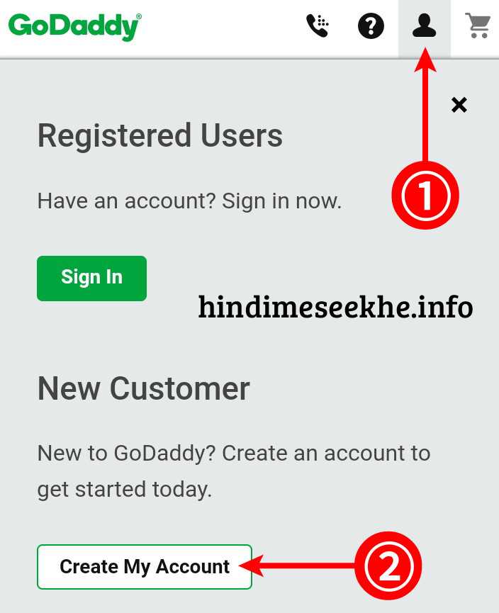 GoDaddy Create Account in Hindi godaddy-create-account-in-hindi