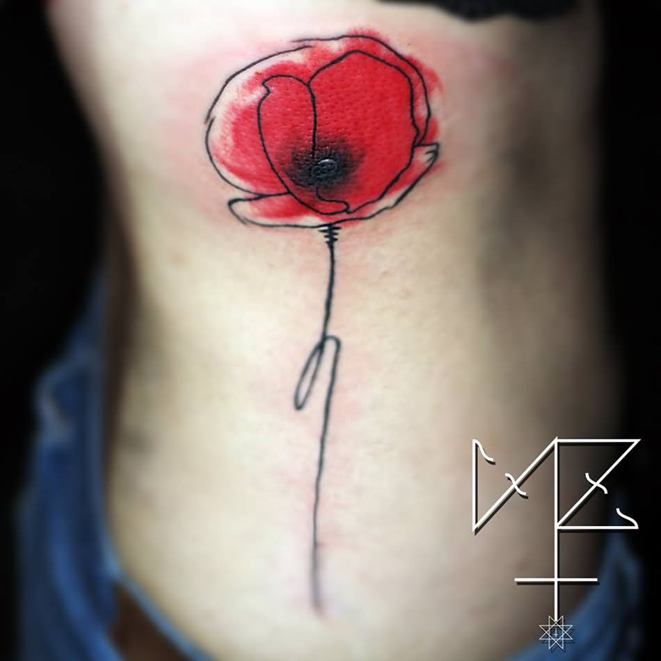 Corn Poppy Flower Tattoo Best Tattoo Ideas