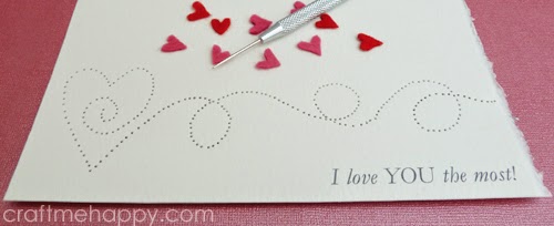 Paper Pierced Valentine's Card | Craft me Happy!: Paper Pierced
