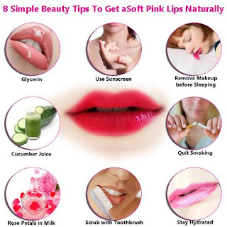 Eight simple beauty tips to get soft and pink lips