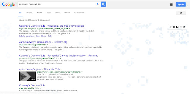 conway Fitur dan Game yang Tersembunyi di Google Search