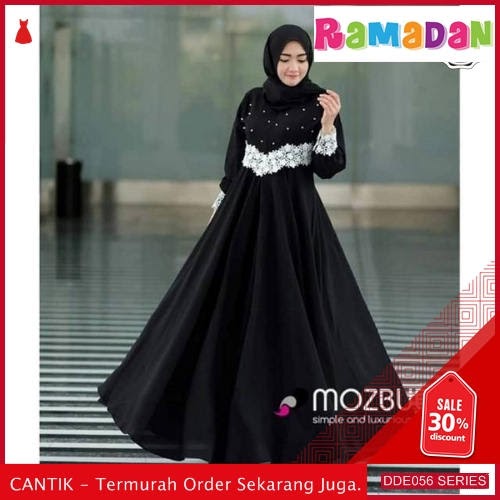 DDE056R33 Rayta Maxy Gamis Abaya Lebaran Syakira 2019 Black BMGShop
